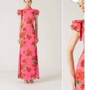 Floral Pink Maxi Dress